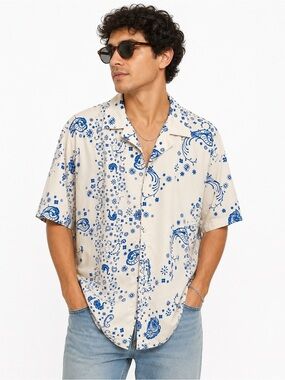 fresh Cream Short-Sleeve Shirt Size M